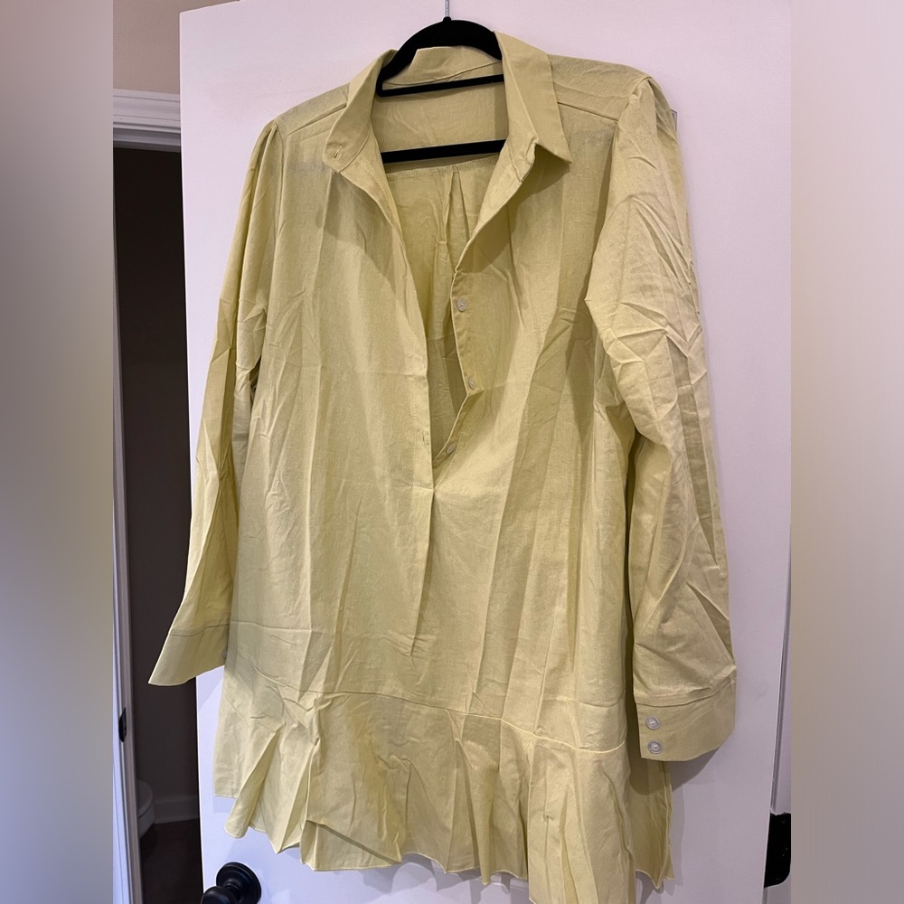 Yellow Linen Dress